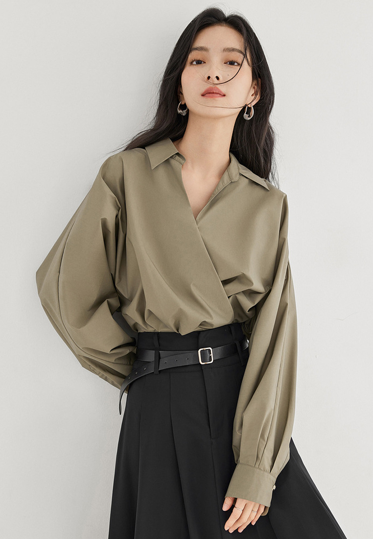 French design and simple commuter shirt CA120420W