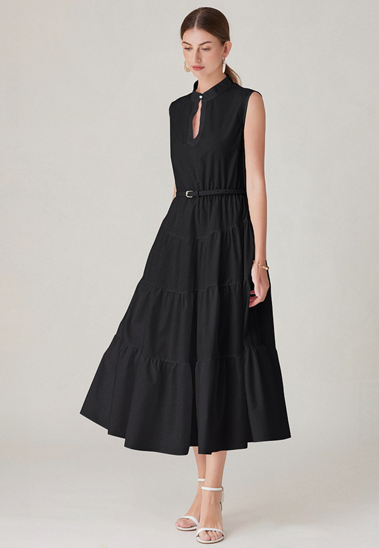 2024 Summer Cotton White Sleeveless Slim Fit Dress CA24032620W