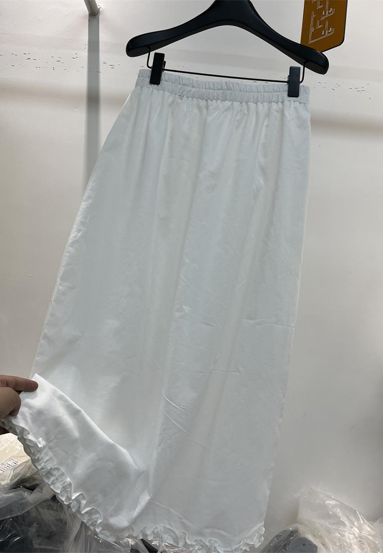 New summer round neck vest + skirt linen casual suit CA25070920BL