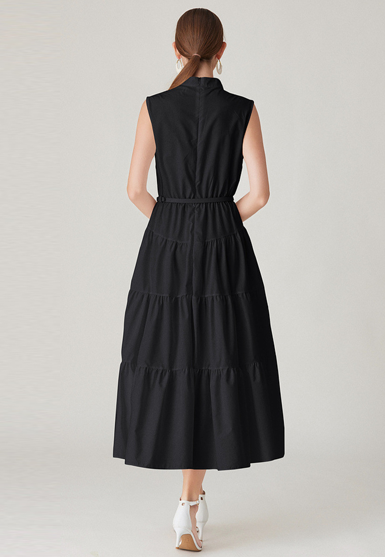 2024 Summer Cotton White Sleeveless Slim Fit Dress CA24032620W