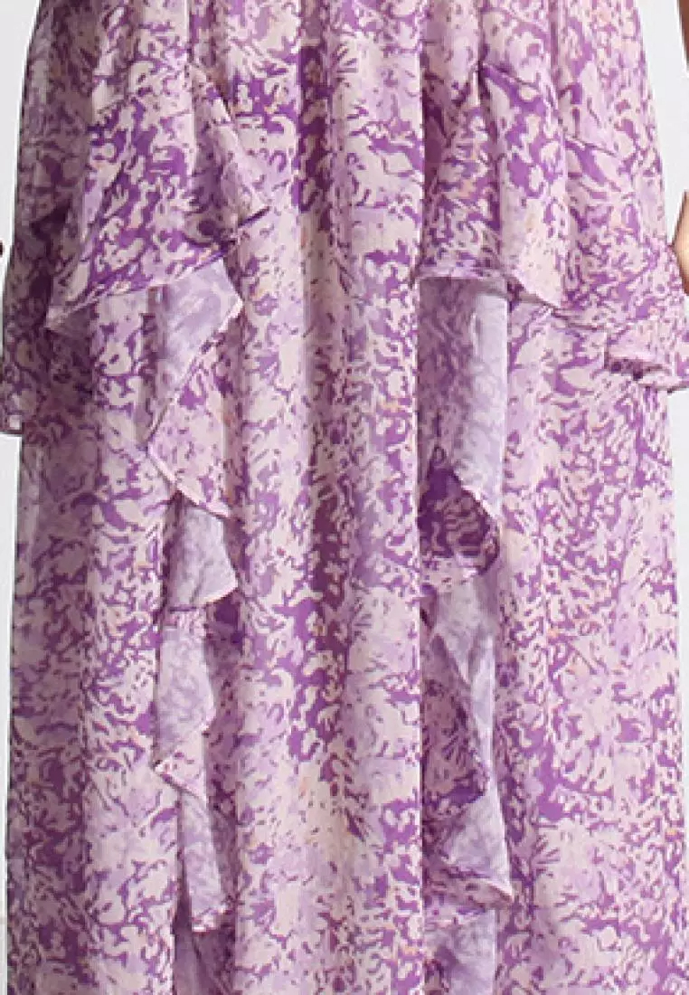 2024 Fashion Holiday Round Neck Sleeveless Floral Dress K0523008