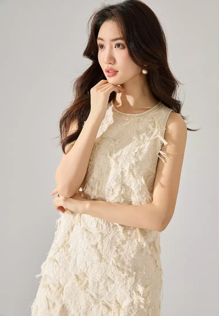 2024 Luxurious New Tassel Sleeveless Dress K052406BE