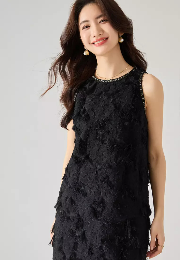 2024 Luxurious New Tassel Sleeveless Dress K052406BE