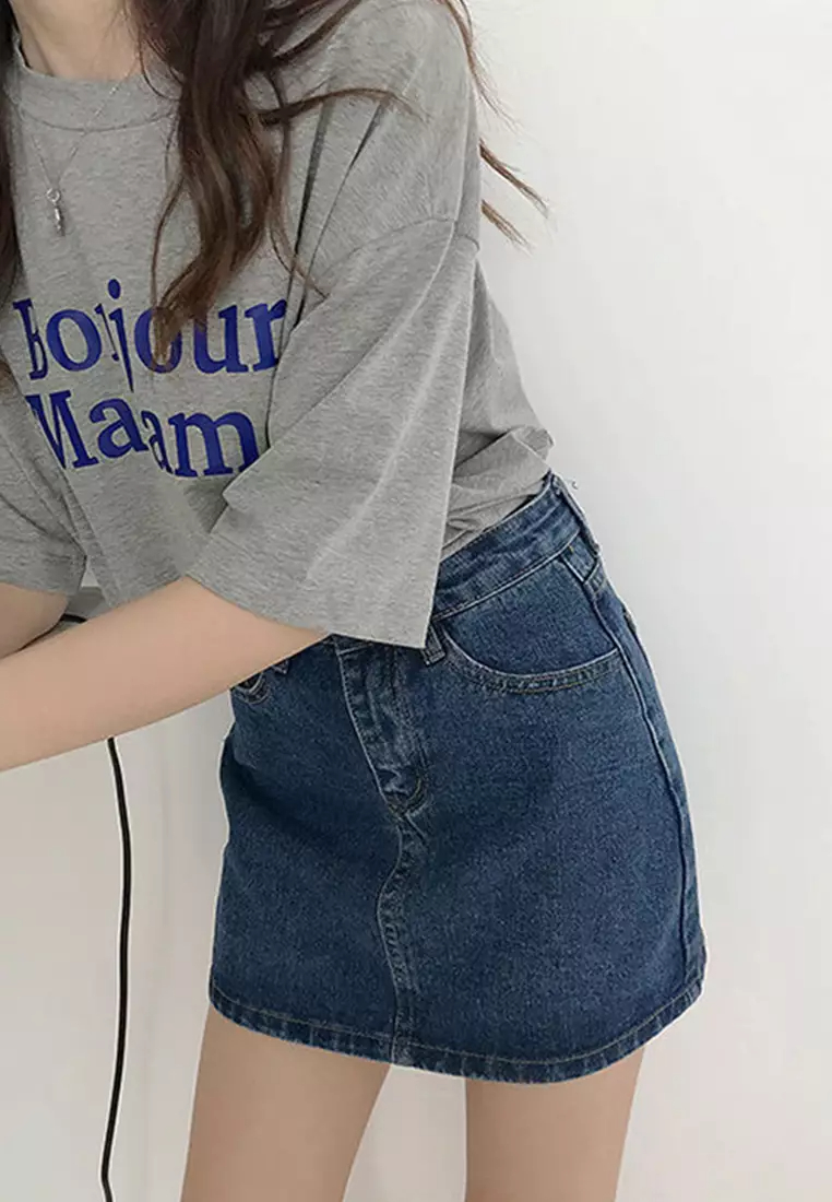 New Casual Bag Hip Denim Short Skirt CA080773-sunnydaysweety