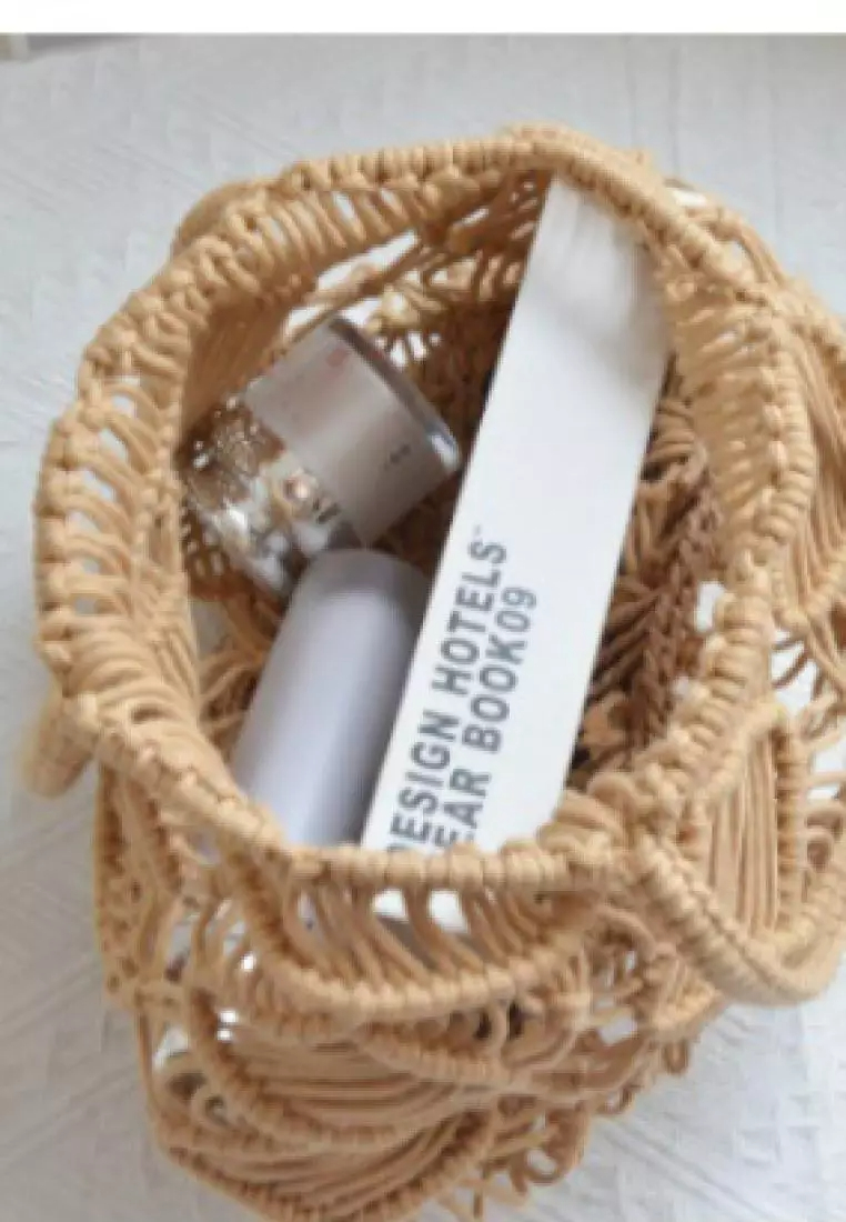 2024 New Cotton Thread Splicing Paper Rope Straw Basket K060702-BW