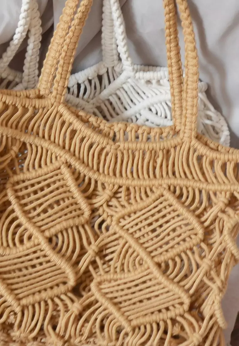 2024 New Cotton Thread Splicing Paper Rope Straw Basket K060702-BW