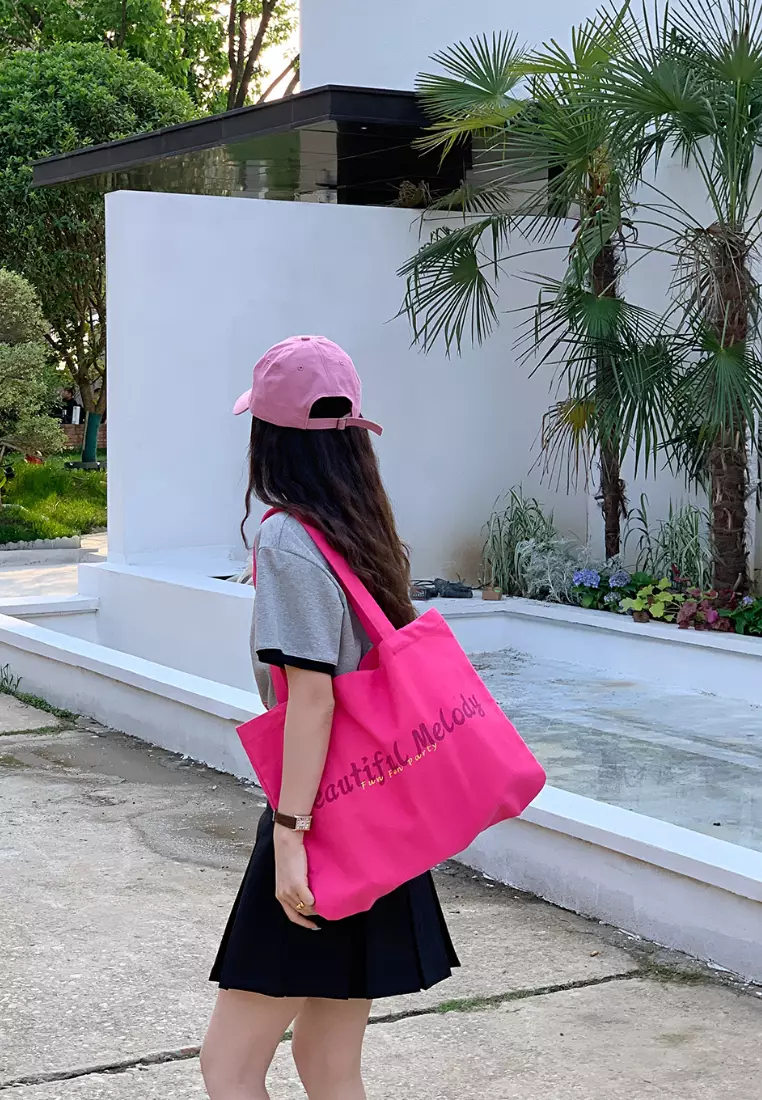 2024 New English Letter Large Capacity Canvas Tote Bag K053105