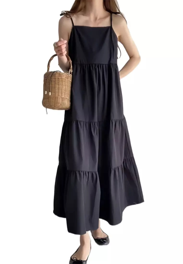 New Japanese Summer Solid Color Sling Dress CA24041822W-sunnydaysweety