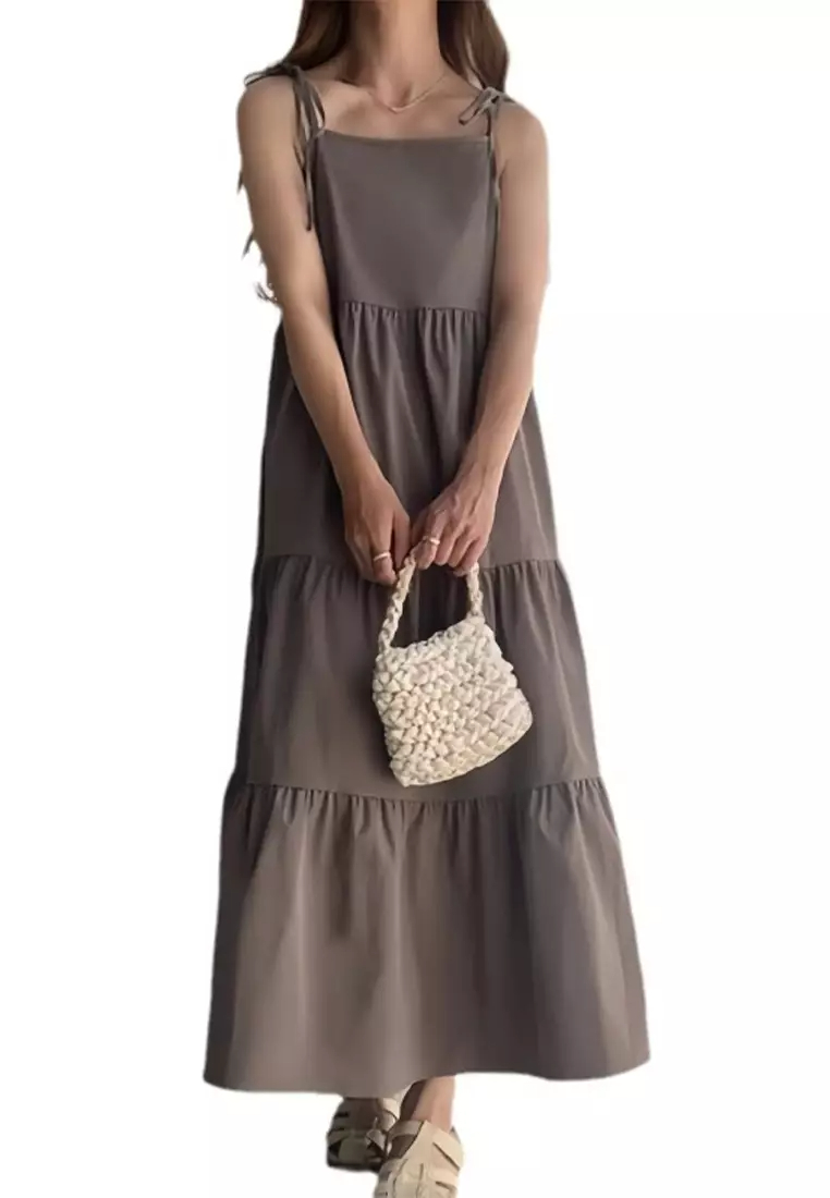 New Japanese Summer Solid Color Sling Dress CA24041822W-sunnydaysweety