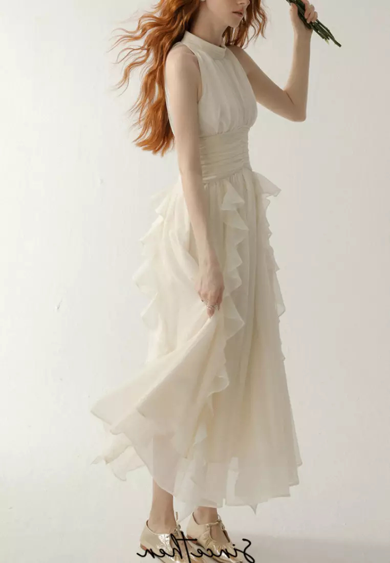  New Romantic Suspender Long Dress K071003-sunnydaysweety