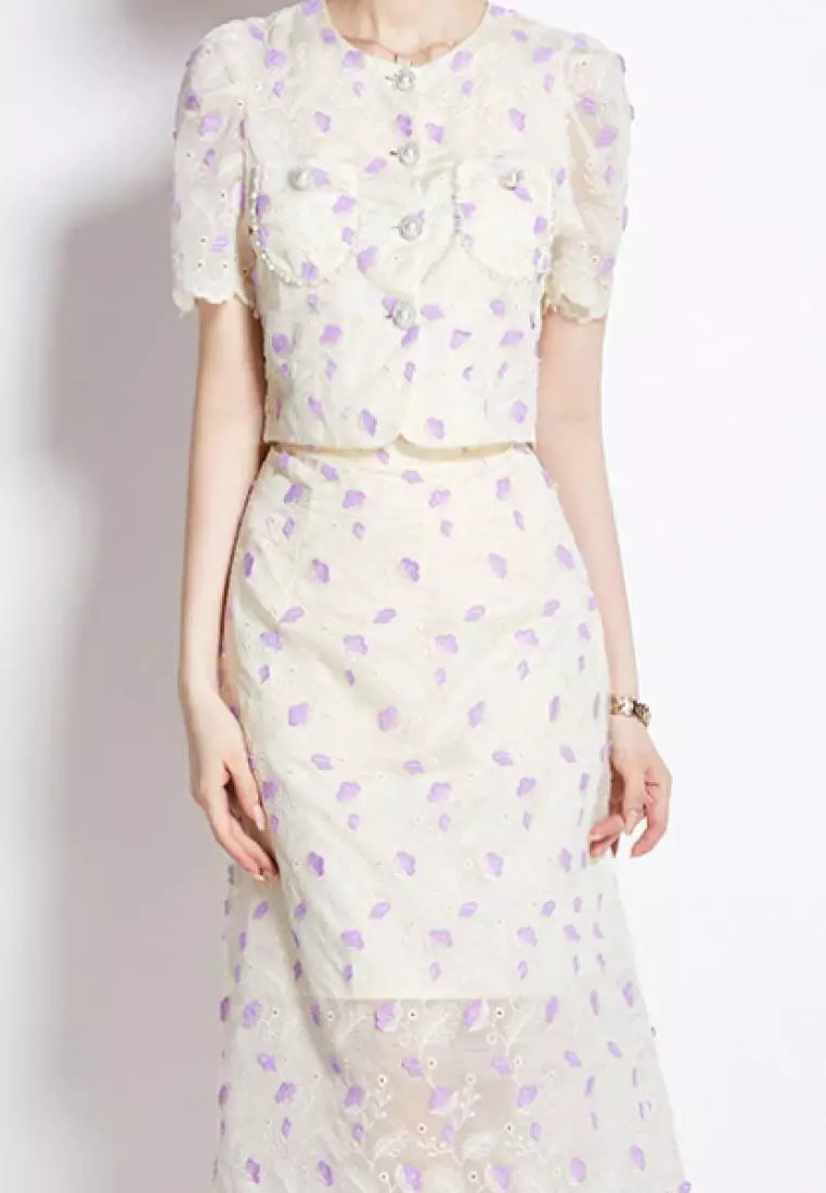 2024 New Style Elegant Lace Two-piece Dress K071505W