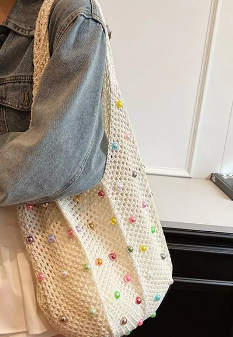 2024 New Summer Color Beaded Woven Bag K053106GR