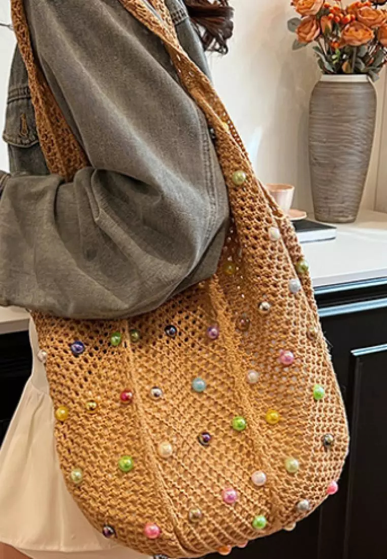 2024 New Summer Color Beaded Woven Bag K053106GR