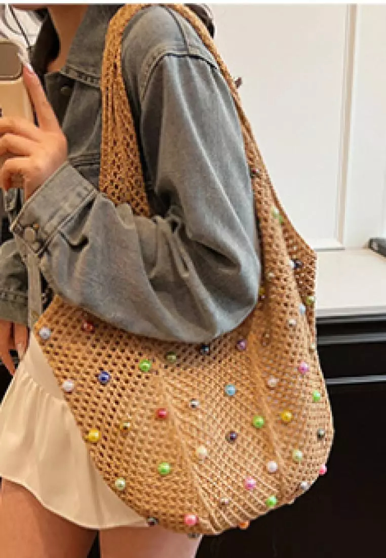 2024 New Summer Color Beaded Woven Bag K053106GR