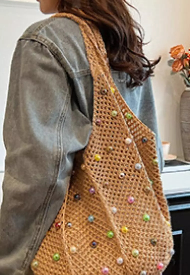 2024 New Summer Color Beaded Woven Bag K053106GR