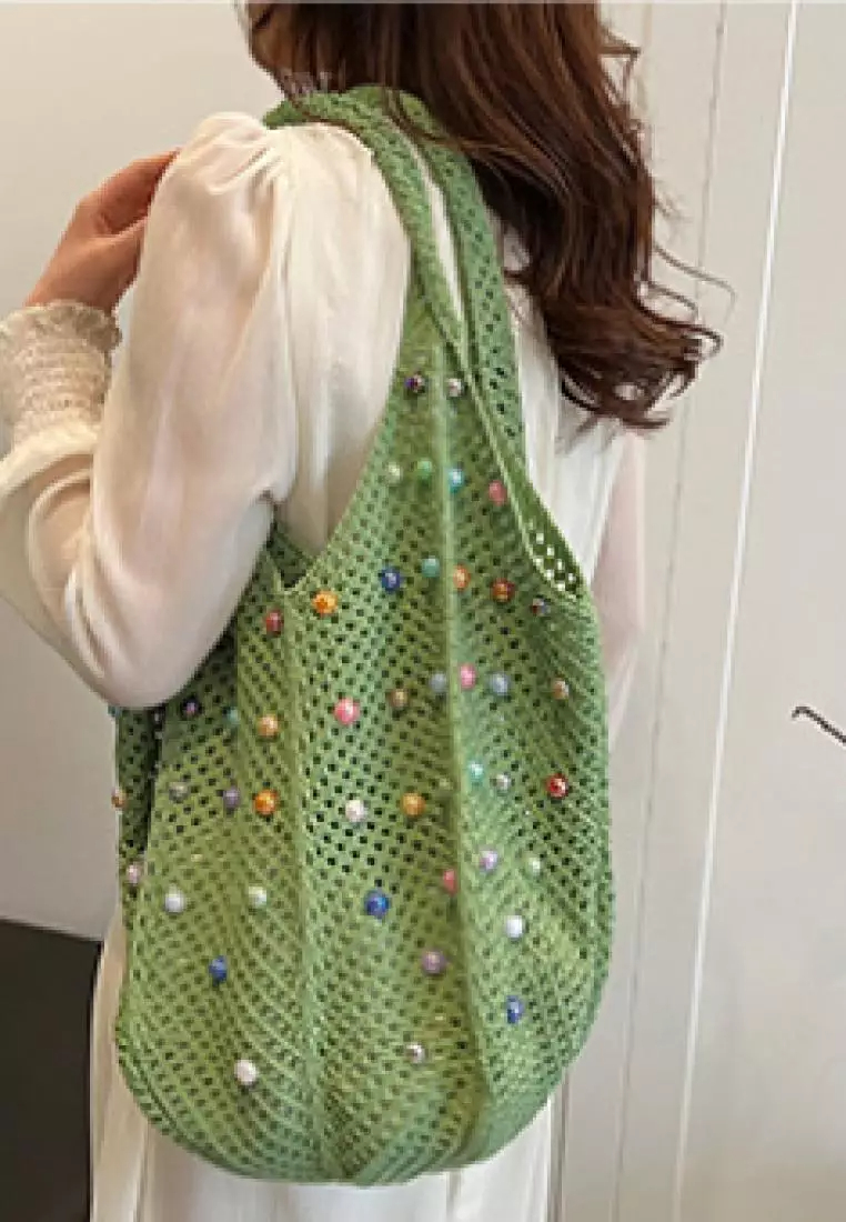 2024 New Summer Color Beaded Woven Bag K053106GR