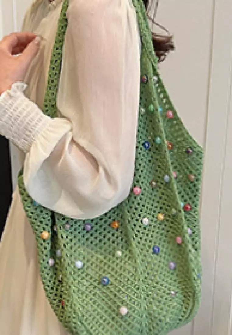 2024 New Summer Color Beaded Woven Bag K053106GR