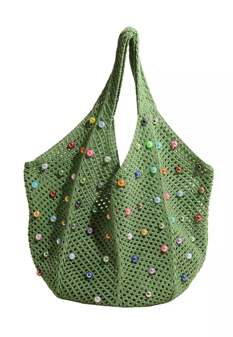 2024 New Summer Color Beaded Woven Bag K053106GR