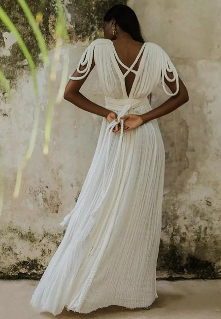 2024 New Women's Off Shoulder Sexy Loose Beach Skirt CA24061810W