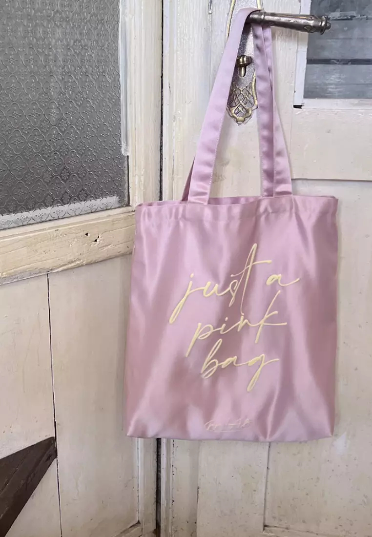 2024 Silk Satin Fresh Light Pink Canvas Tote Bag K052901