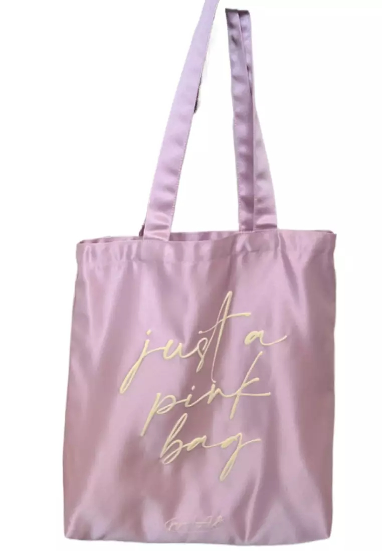 2024 Silk Satin Fresh Light Pink Canvas Tote Bag K052901