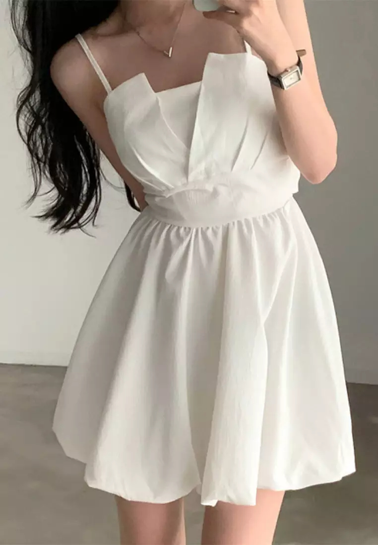 Summer Chic Lace up Vacation Dress Sling Dress CA24061114BK-sunnydaysweety