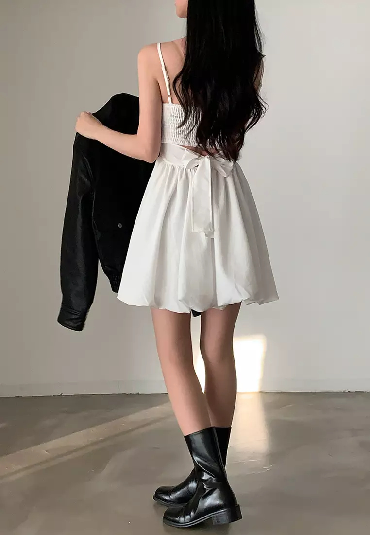 Summer Chic Lace up Vacation Dress Sling Dress CA24061114BK-sunnydaysweety