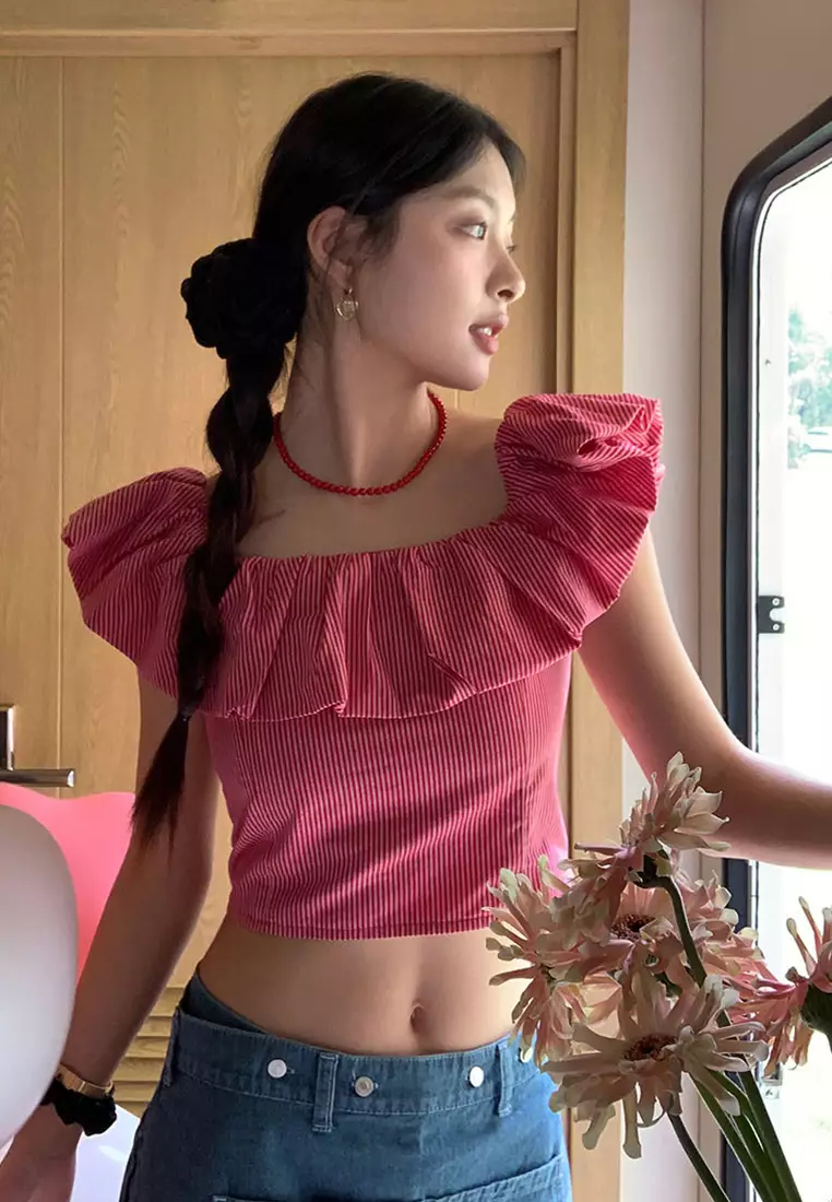 2024 Summer Stripe Slim Fit High Waist Top CA24061831RD