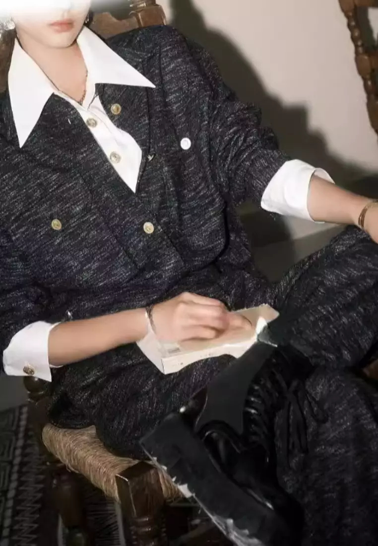 2024 Temperament New Suit Colored Cotton Work Jacket Suit K092606