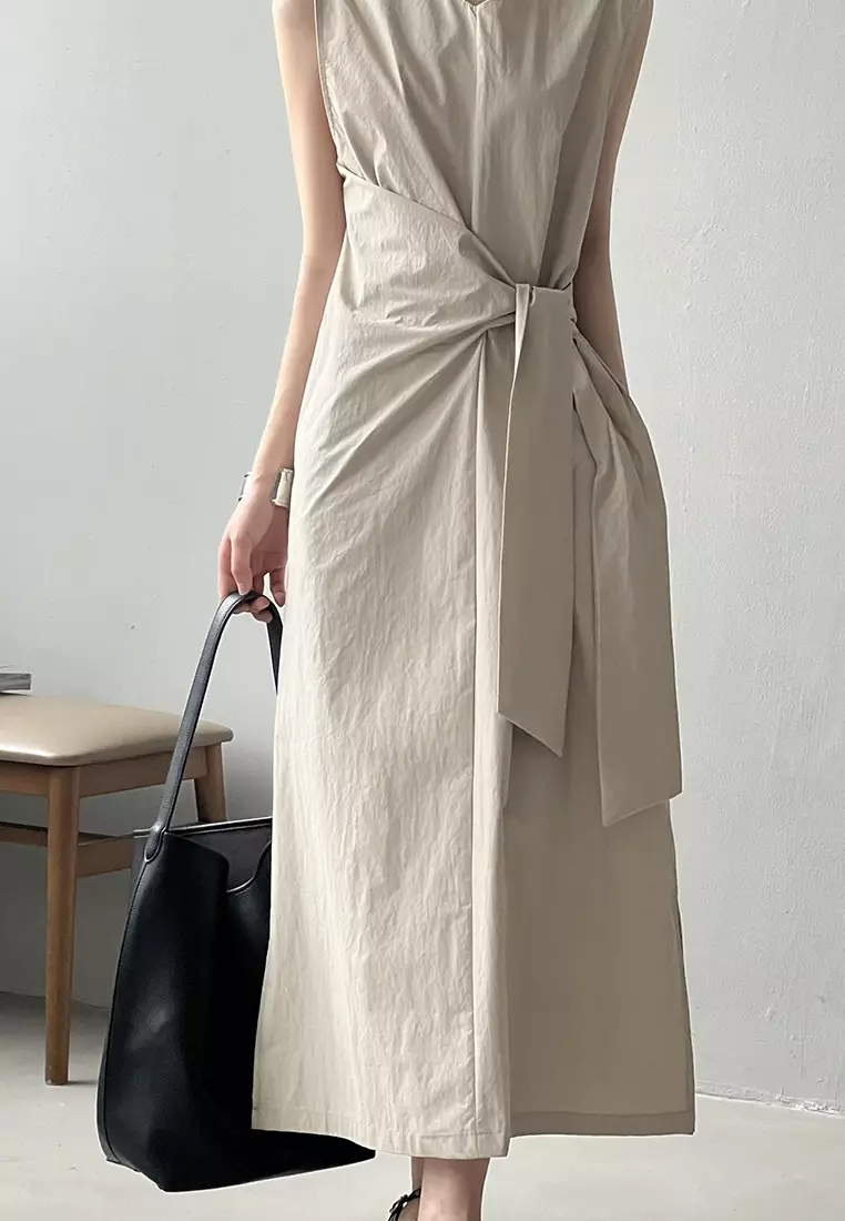 2024 casual temperament new waist strap vest dress K0523003GY