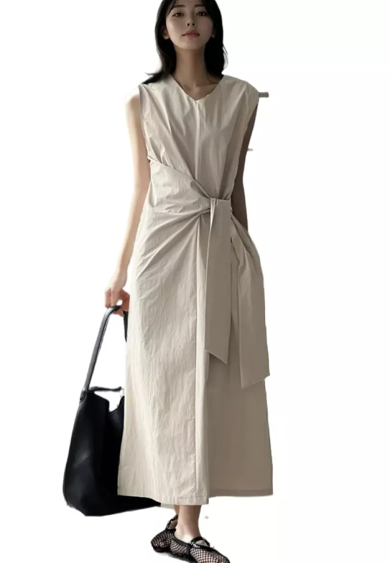 2024 casual temperament new waist strap vest dress K0523003GY