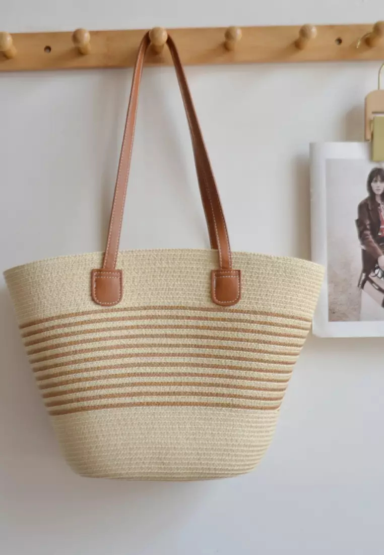 2024 casual zipper woven straw bag K0603408-1