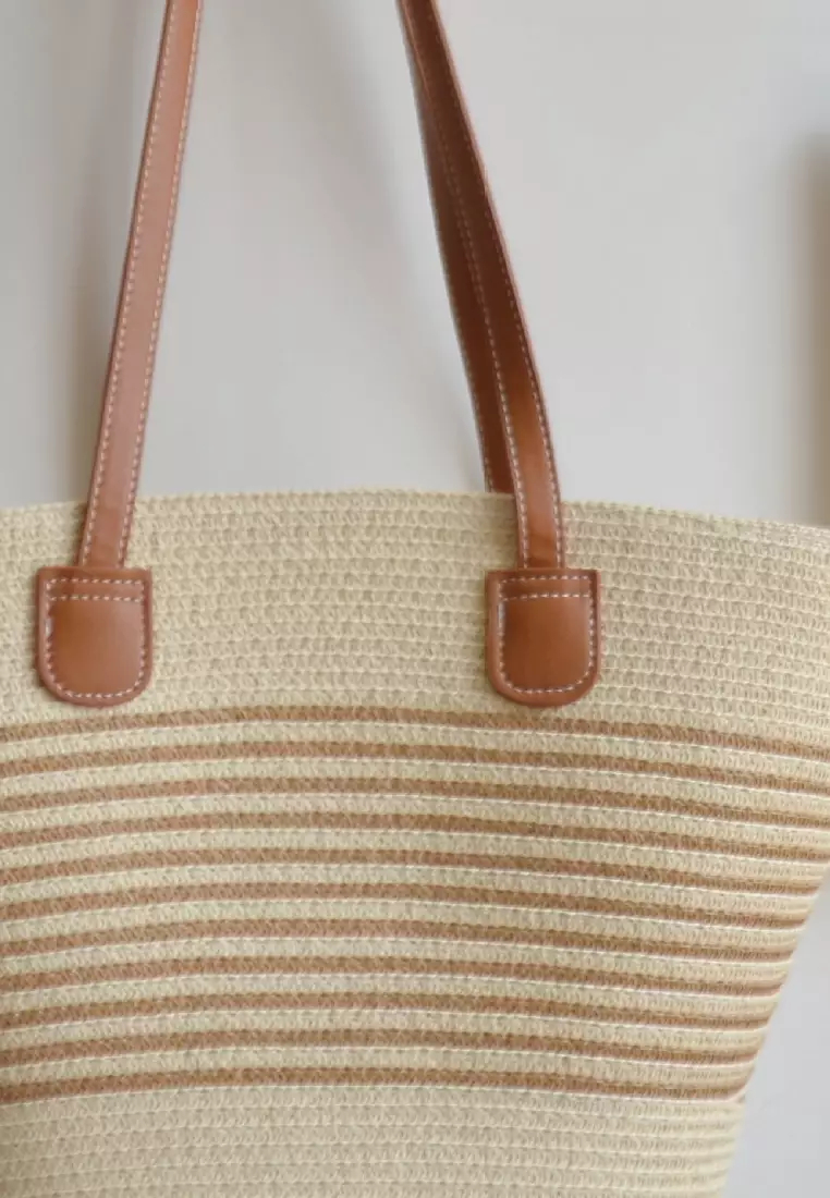 2024 casual zipper woven straw bag K0603408-1