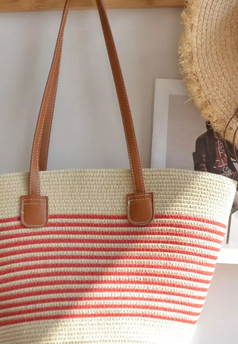 2024 casual zipper woven straw bag K0603408-1