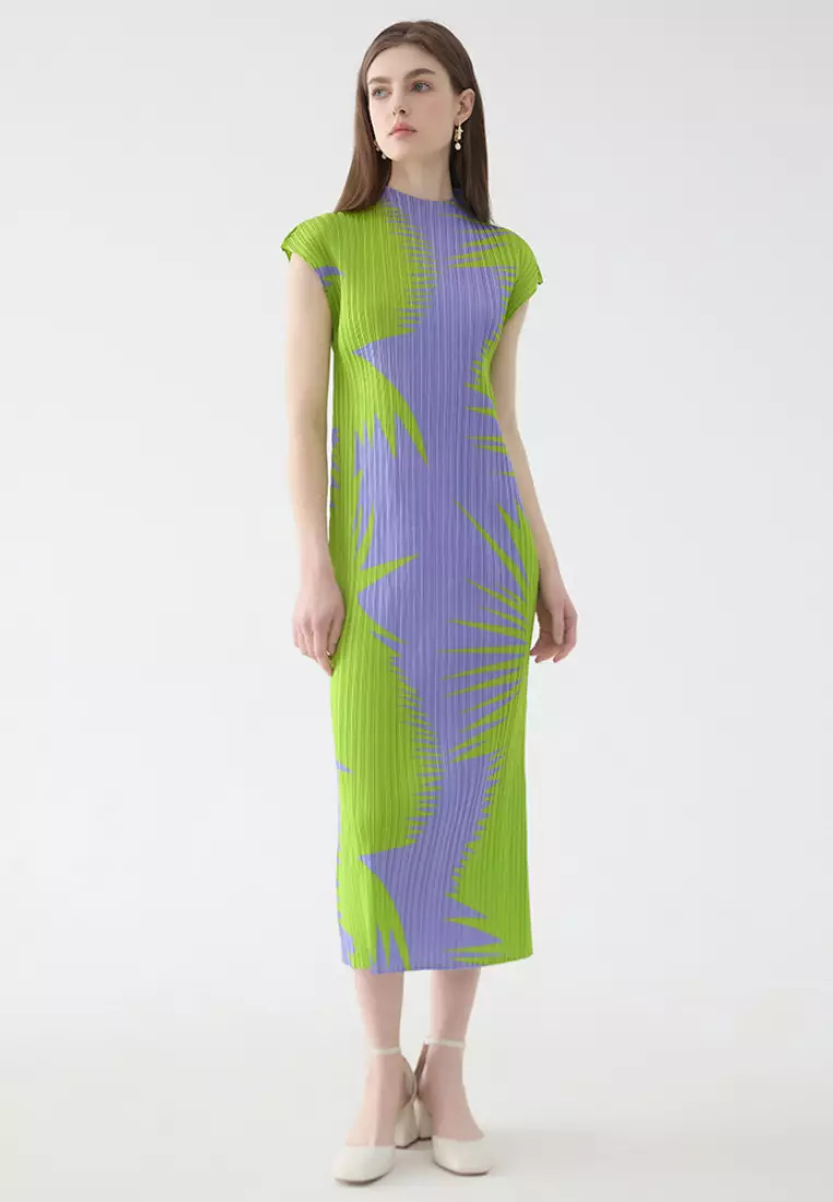 2024 new style simple slim fit pleated sleeveless dress K0523006