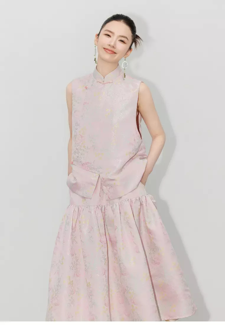 2024 new style sleeveless flower cutting summer dress K052101