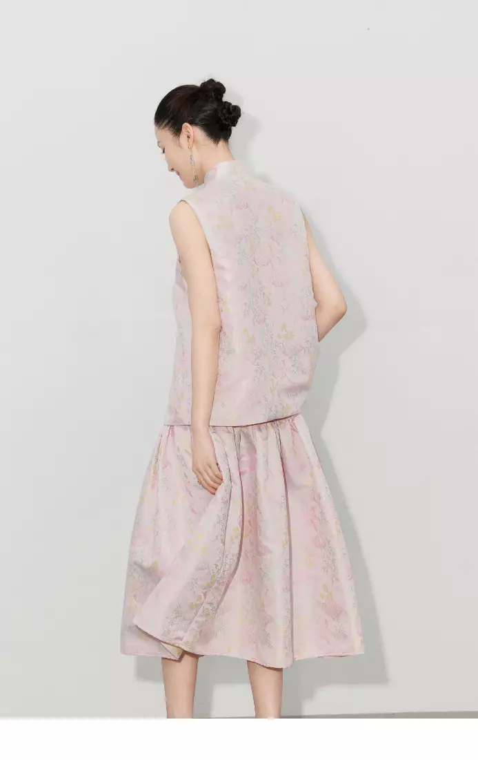 2024 new style sleeveless flower cutting summer dress K052101