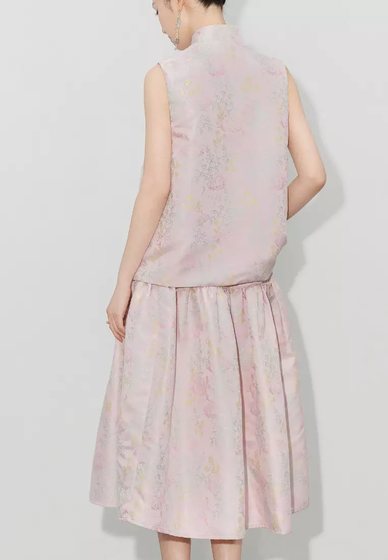 2024 new style sleeveless flower cutting summer dress K052101