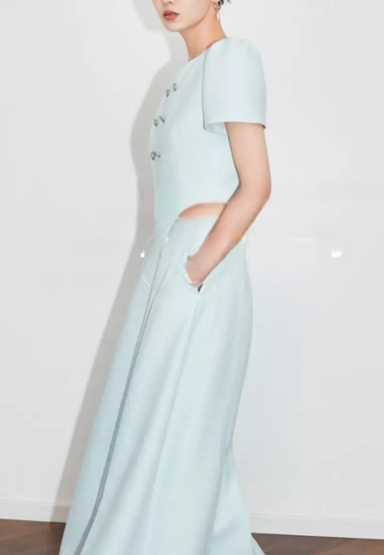  new temperament light blue suit skirt K071005-sunnydaysweety