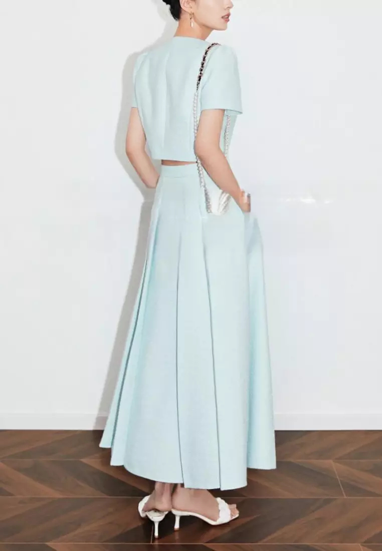  new temperament light blue suit skirt K071005-sunnydaysweety