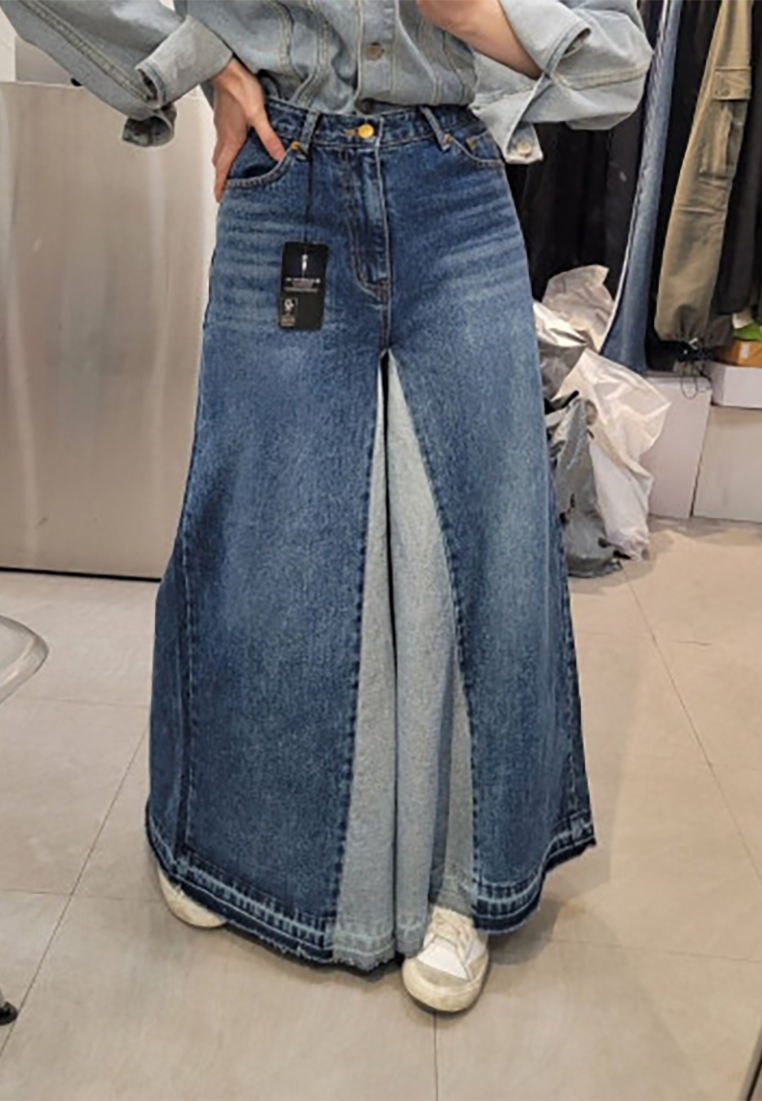 Early spring new retro wide-leg flared jeans CA25022421BL