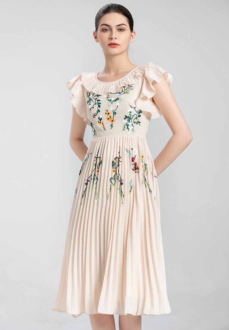 2024 Summer New Women's Round Neck Short sleeved Dress CA24031921BE