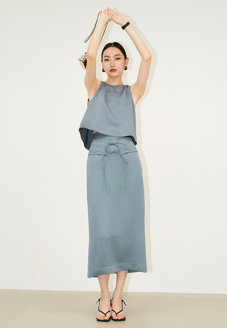 Summer New Fashion Vest Skirt Suit CA25061721BL