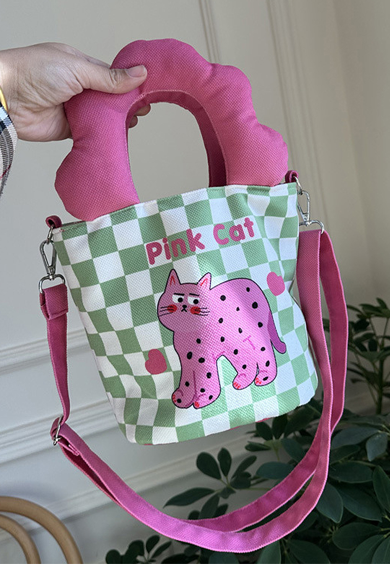 2024 New Crossbody Bag Single Shoulder Handheld Canvas Bag CA24032321GR