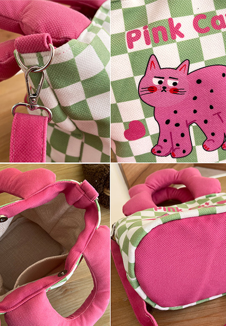 2024 New Crossbody Bag Single Shoulder Handheld Canvas Bag CA24032321GR