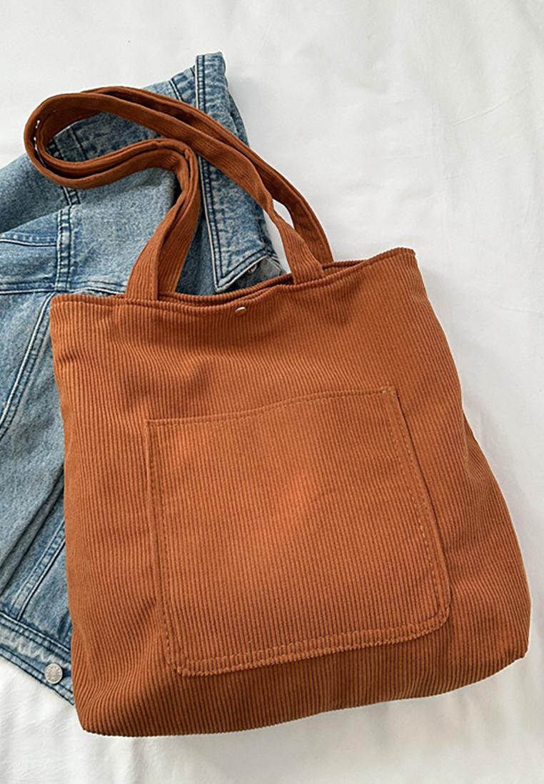 New Autumn Winter Fashion Solid-Color Korean-Style Large-Capacity Tote Bag CA25110721BK