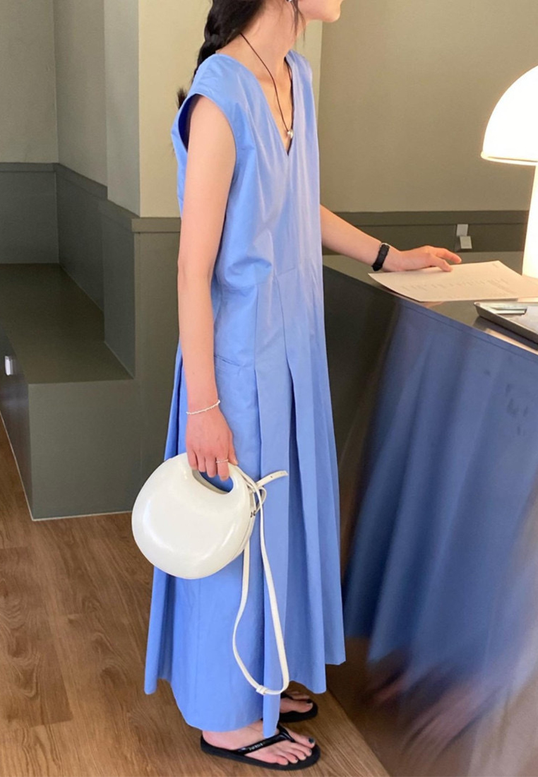 New all-match v-neck dress CA25070921BL