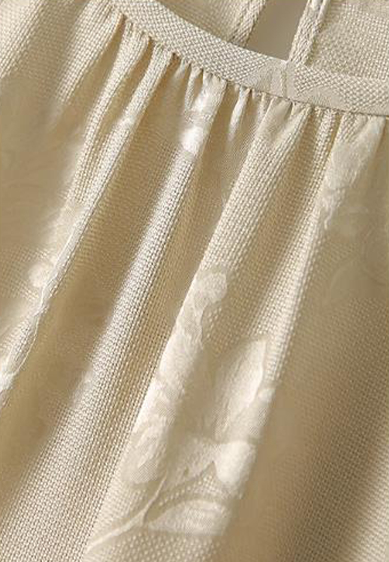 Elegant Jacquard Design Feel Silk Top CA090821