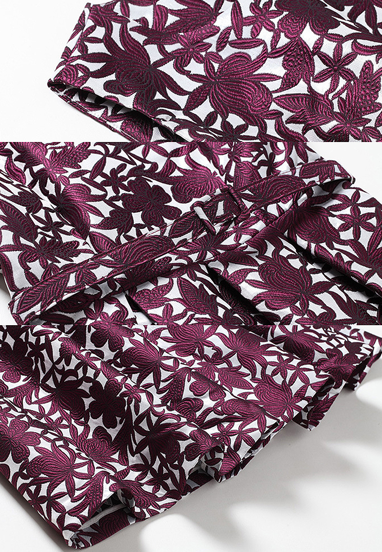 Temperament sleeveless jacquard dress A021921