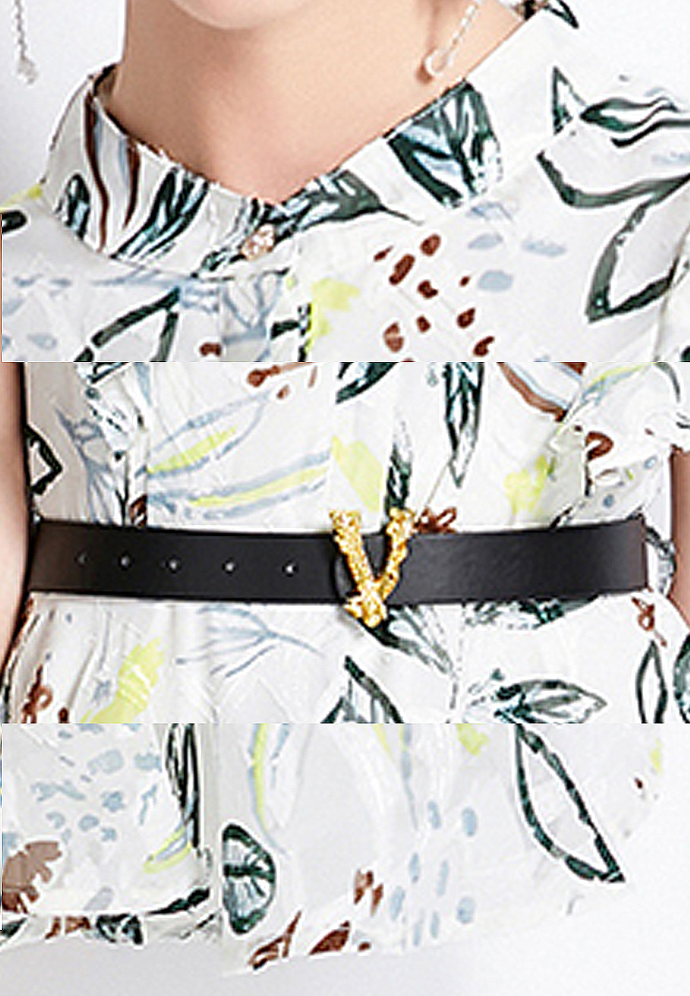 2024 Multi color temperament printed dress CA24032621MT